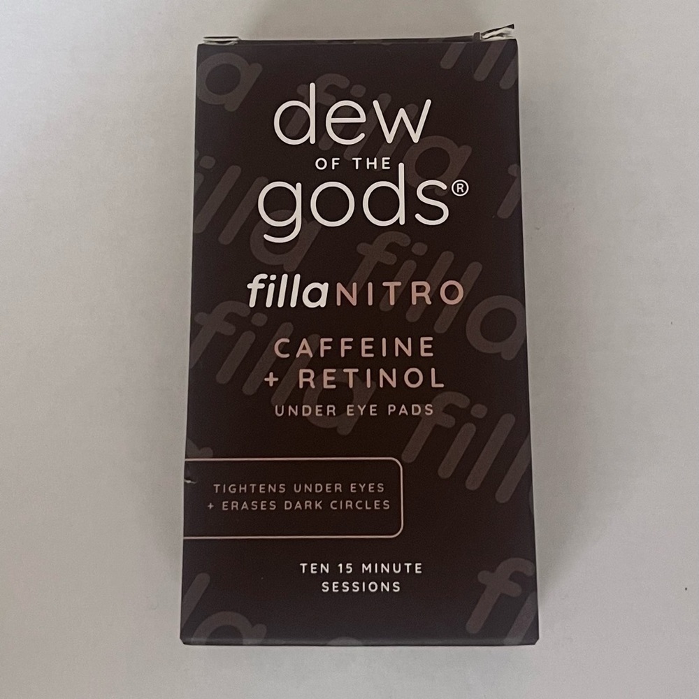 NWT, Dew of the gods Filla Nitro Caffeine + Retinol Under Eye Pads